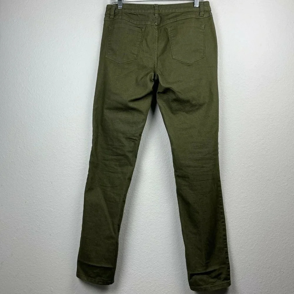 Prana Jeans Women's Size 6/28 x 31 Mid Rise Skinny Leg Stretch Denim Moss Green - Picture 2 of 9